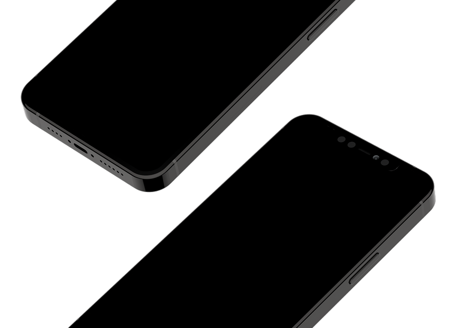 Dois iPhones exibindo a interface do aplicativo